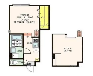 ダリアステート西新井【1階】の間取り