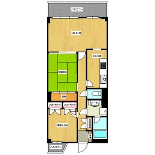 東松原ハイム【3階】の間取り