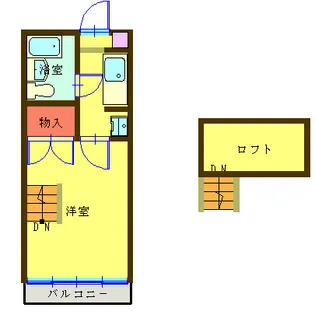 ロジュマン駒形II【1階】の間取り