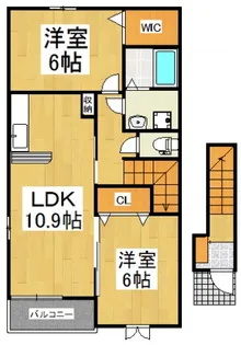 ラ・メゾン・ド・ショコラ【2階】の間取り