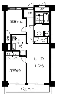マートルコート恵比寿2000【5階】の間取り