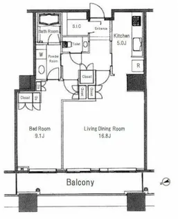 白金タワー タワー棟【31階】の間取り