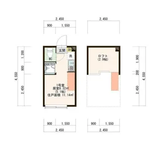 ハーモニーテラス中落合II【1階】の間取り