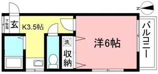 ハイツ西田【1階】の間取り