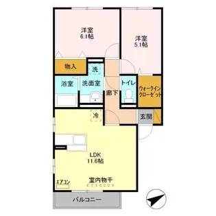 ペンブローク【2階】の間取り