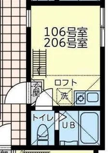 ユナイトファーストブランチ金沢【2階】の間取り