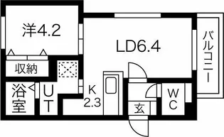 ペルージュ菊水【2階】の間取り