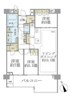 ザ・パークハウス代々木大山レジデンス【3階】の間取り