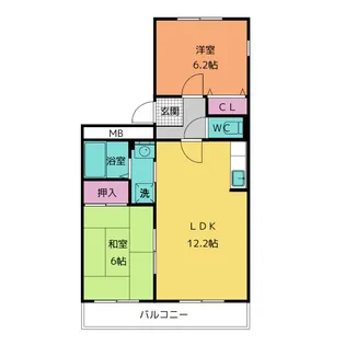 牛立曽七ハオス【3階】の間取り