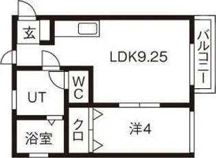ヴィラ クオーレ【2階】の間取り