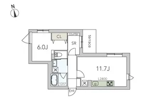 OAK SQUARE豪徳寺【1階】の間取り