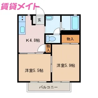 ラフィーネ和 D【2階】の間取り