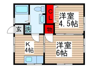 ヒルトップハイツ【2階】の間取り