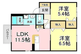 ソレイユ霧ヶ峰【1階】の間取り