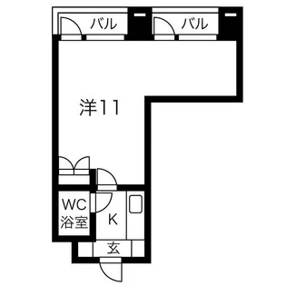 エクセレント中道【4階】の間取り