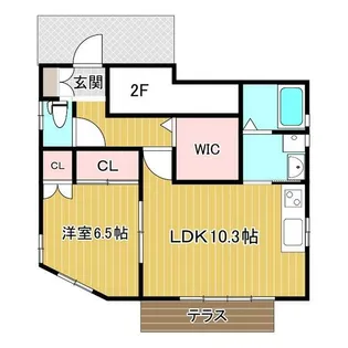 ユーロサザン【1階】の間取り