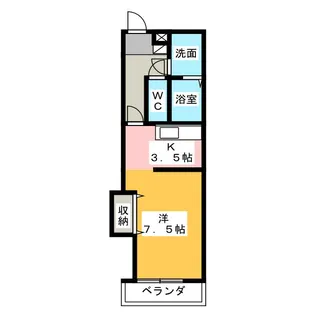 プレジール尾平B棟【1階】の間取り