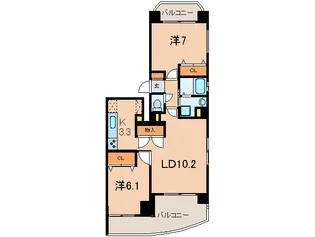 シェルポ-ト鶴見【7階】の間取り