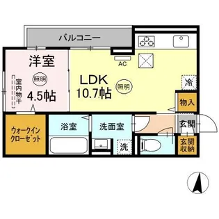 D-Resena 江平中町【2階】の間取り
