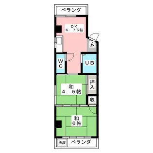 メゾン若竹【2階】の間取り