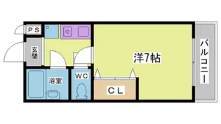スクエアメゾン鈴蘭台【1階】の間取り