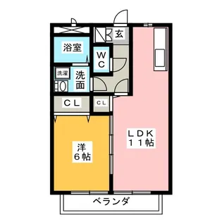 CALM FOREST【1階】の間取り