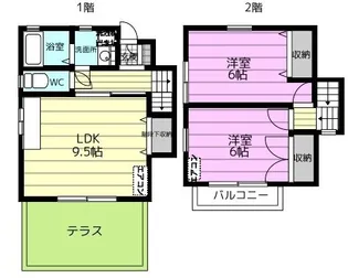 ニトハイツ【1階】の間取り