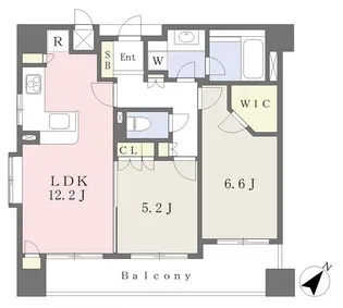 グランスイート中落合【6階】の間取り