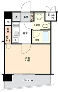 フロントシティ文京【10階】の間取り