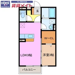 リビングタウンいせ I【1階】の間取り