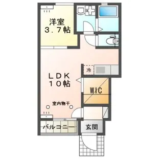 ラ・ローズA棟【1階】の間取り