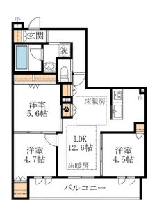 The Primrose at東松戸【3階】の間取り