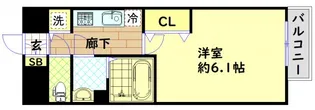 ララプレイス大阪新町ヴェレ【3階】の間取り