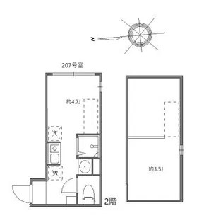 ハーモニーテラス浮間V【2階】の間取り