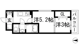 ヴェルステック宝塚【4階】の間取り