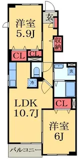 プラシードツバサII【1階】の間取り