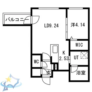ciel幌平橋【5階】の間取り
