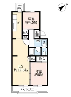 UR箱崎三丁目【4階】の間取り