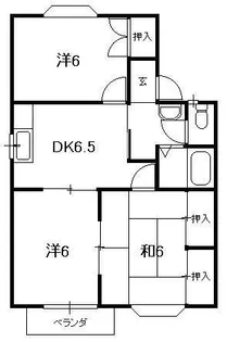 サンシャイン B【1階】の間取り