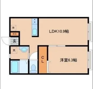 メゾンルノール【2階】の間取り
