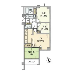 エクセルシオール新桜台【3階】の間取り