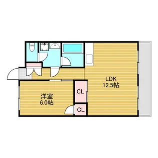 シャトー江口【1階】の間取り