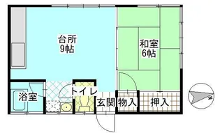 エルミタージュ浜田【1階】の間取り