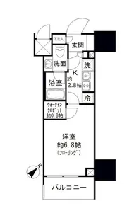 パークリュクス白金高輪【13階】の間取り