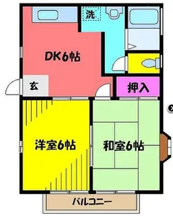 コーポ白菊【1階】の間取り