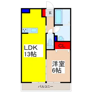 Riziere A【2階】の間取り