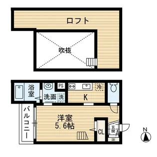 ココナッツ姪浜【2階】の間取り