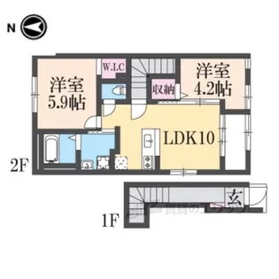 ワーサンライト21【2階】の間取り