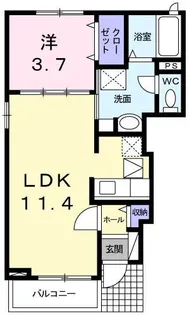 アイムス青山【1階】の間取り