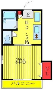 鹿山ハイツ【3階】の間取り
